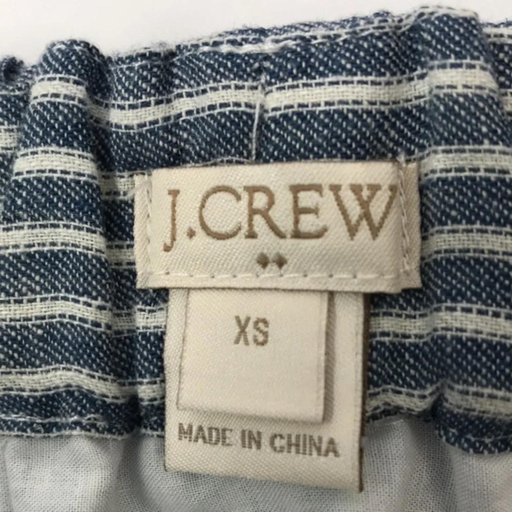 J. CREW Factory Blue/White Striped Linen Skirt XS - Picture 4 of 6